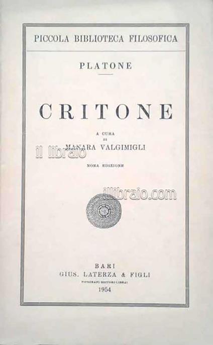 Critone - Platone - copertina