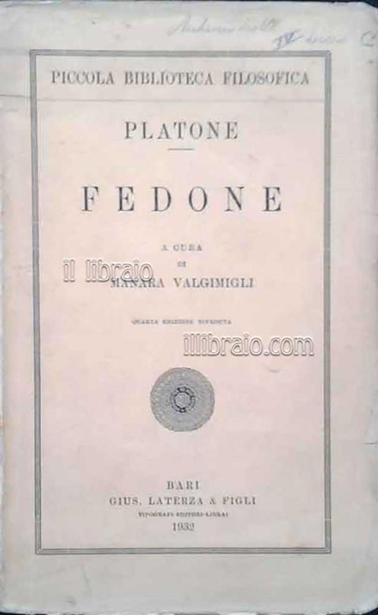 Fedone - Platone - copertina