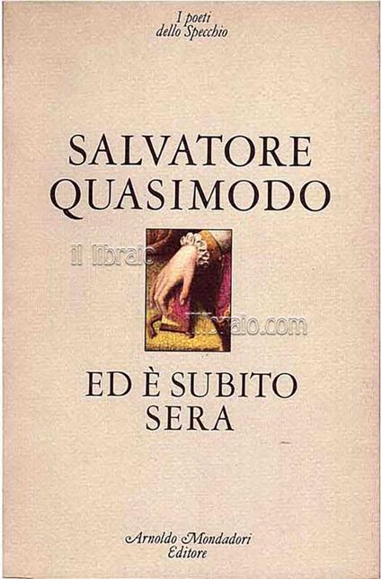 Ed è subito sera - copertina