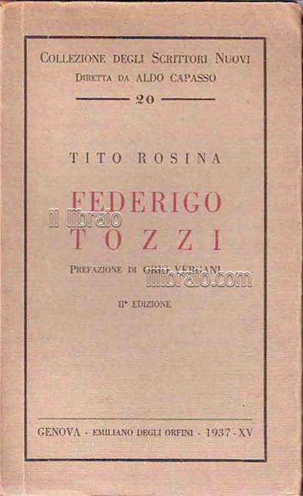 Federigo Tozzi - copertina