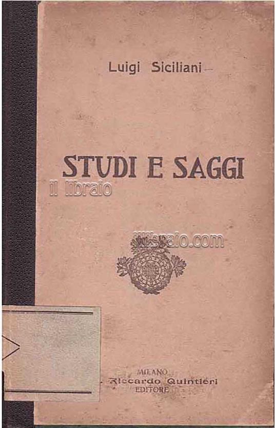 Studi e saggi - copertina