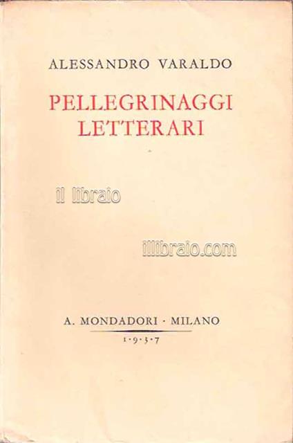 Pellegrinaggi letterari - copertina