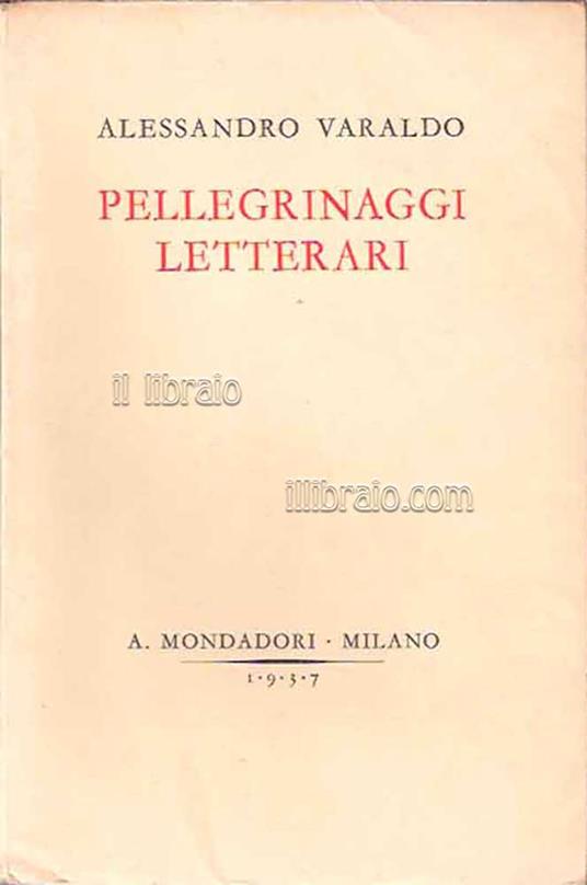 Pellegrinaggi letterari - copertina