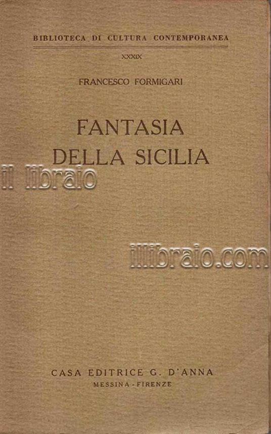 Fantasia della Sicilia - copertina