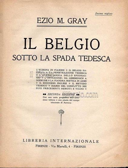 Il Belgio sotto la spada tedesca - copertina