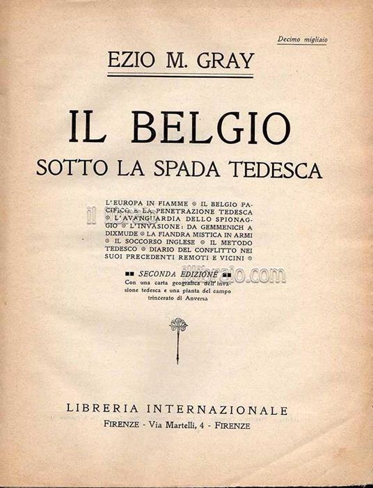Il Belgio sotto la spada tedesca - copertina