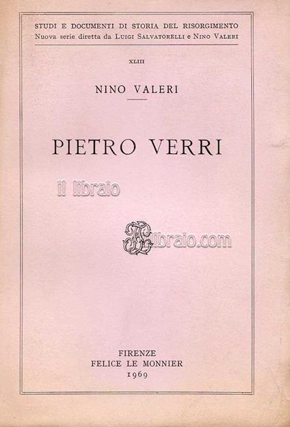 Pietro Verri - copertina