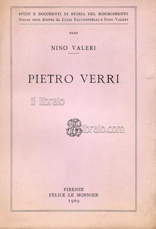 Pietro Verri - copertina