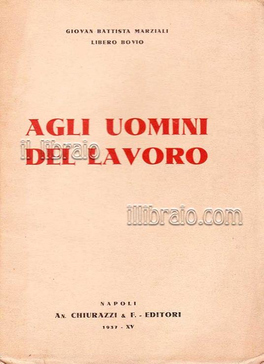 Agli uomini del lavoro - copertina