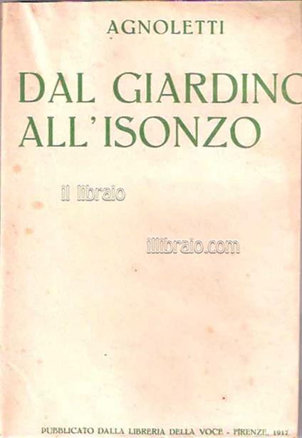 Dal giardino all'Isonzo - copertina