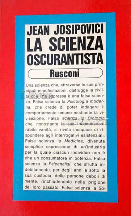 La scienza oscurantista - copertina