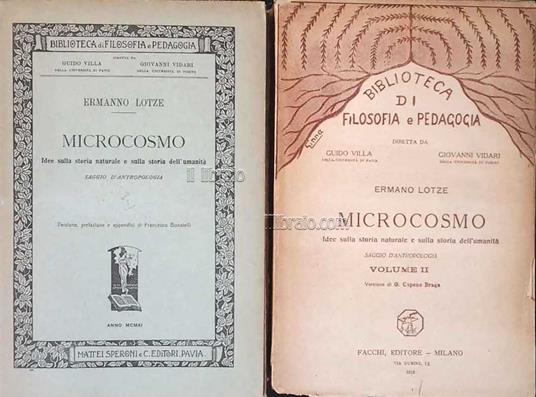 Microcosmo idee sulla storia naturale e sulla storia dell'umanità, saggio d'antropologia - copertina