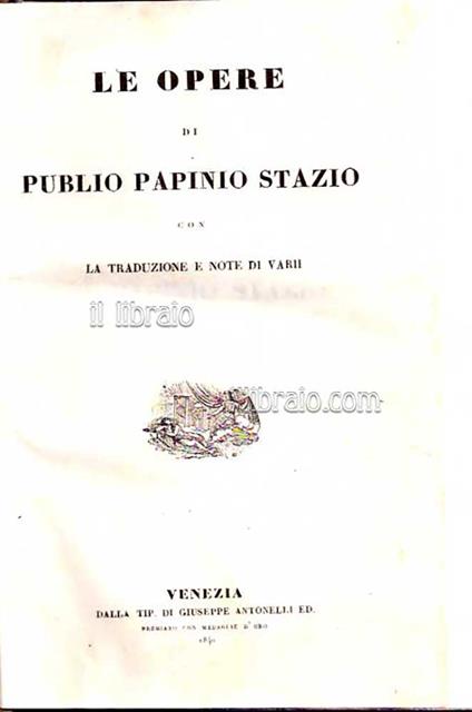 Le opere con la traduzione e note di varii - copertina
