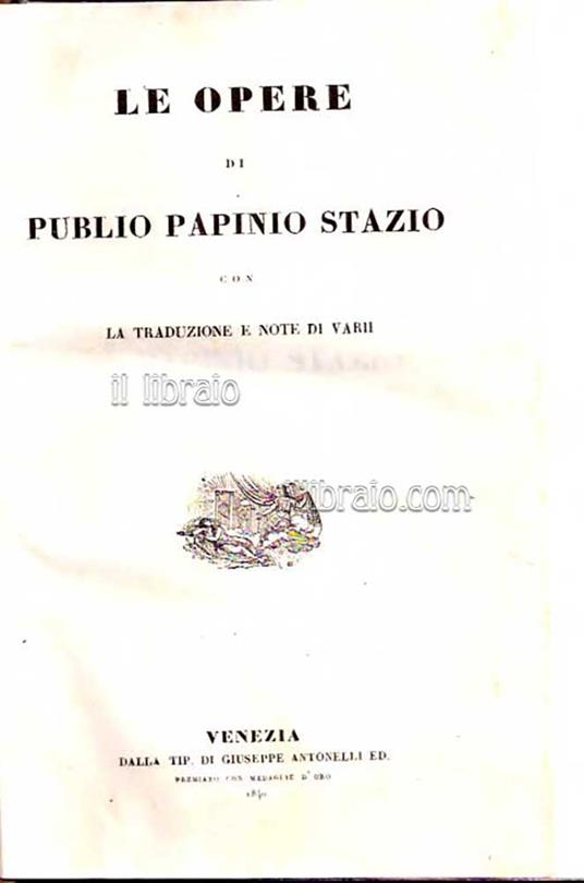 Le opere con la traduzione e note di varii - copertina