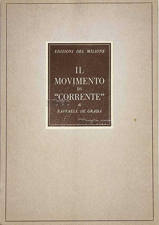 Il movimento di 'Correntè - copertina