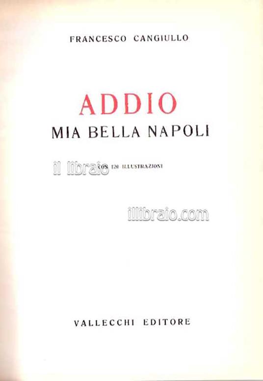 Addio mia bella Napoli - copertina