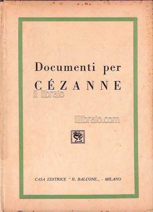 Documenti per Cezanne - copertina