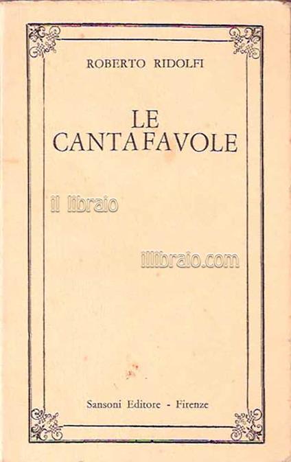 Le cantafavole - copertina