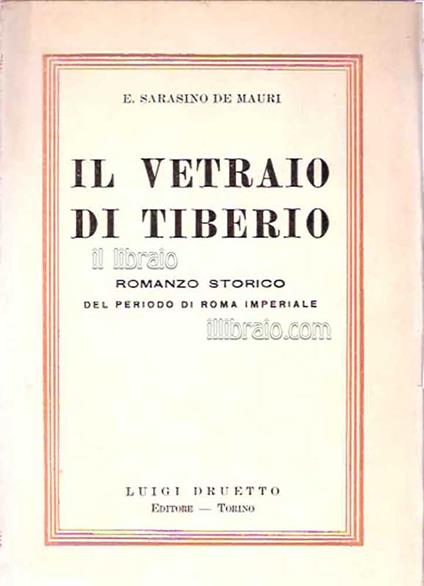 Il vetraio di Tiberio - copertina