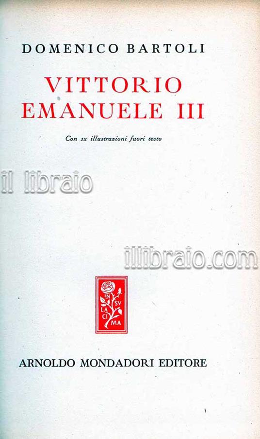 Vittorio Emanuele III - copertina