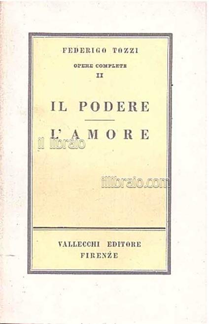 Il podere - L'amore - copertina