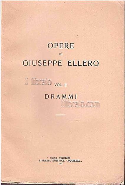Opere II: Drammi - copertina