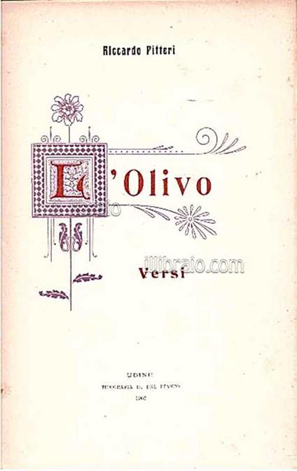 L' olivo. Versi - copertina