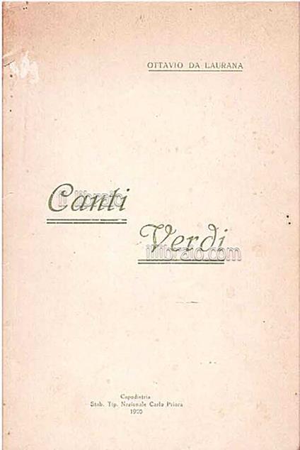 Canti verdi - copertina