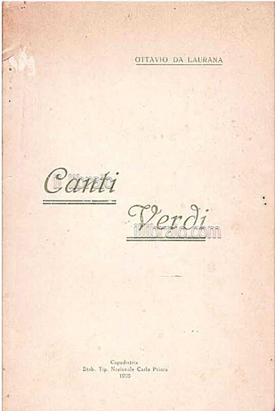 Canti verdi - copertina
