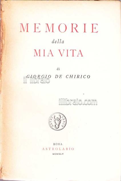 Memorie della mia vita - copertina
