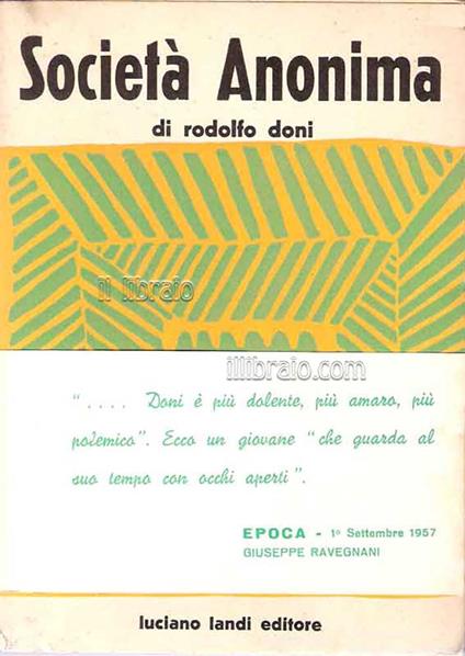 Società Anonima - copertina