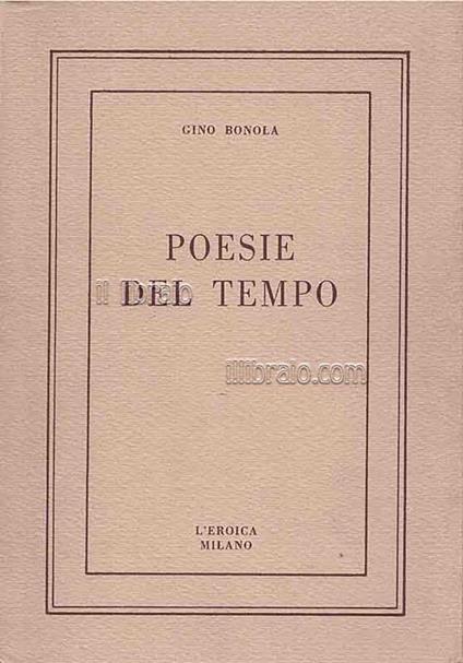 Poesie del tempo - copertina