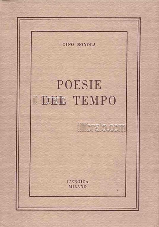 Poesie del tempo - copertina