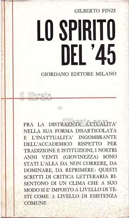Lo spirito del '45 - copertina