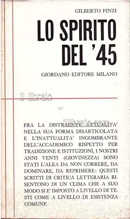 Lo spirito del '45 - copertina