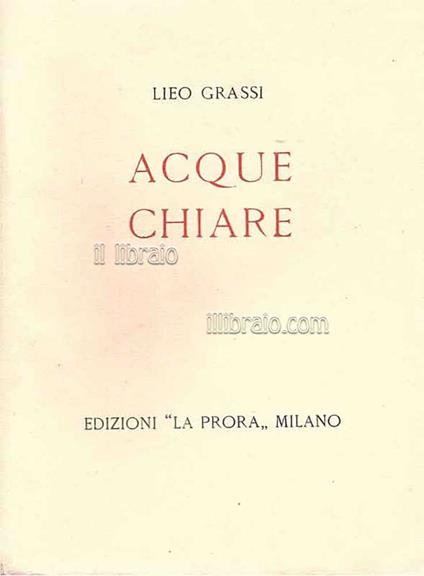 Acque chiare - copertina