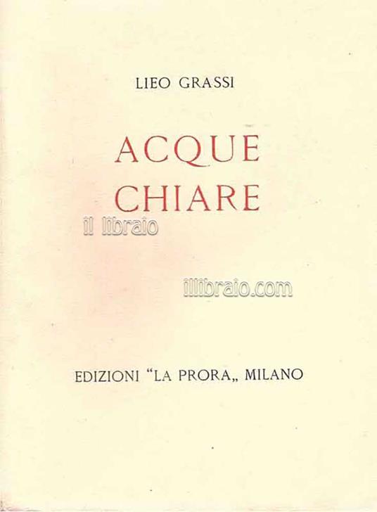 Acque chiare - copertina