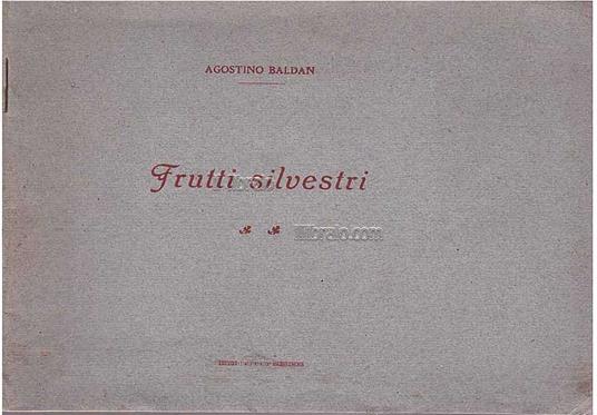 Frutti silvestri. Sonetti - copertina