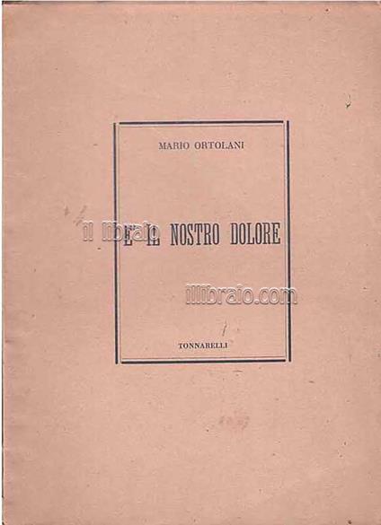 è il nostro dolore - copertina