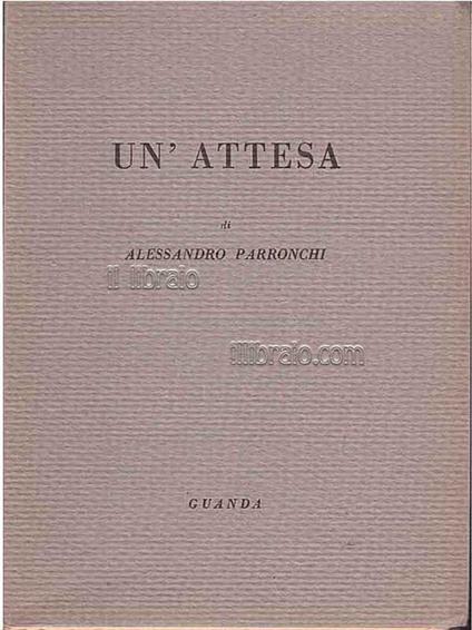 Un'attesa - copertina