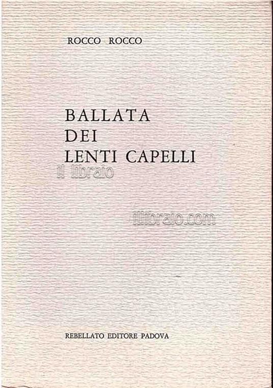 Ballata dei lenti capelli - copertina