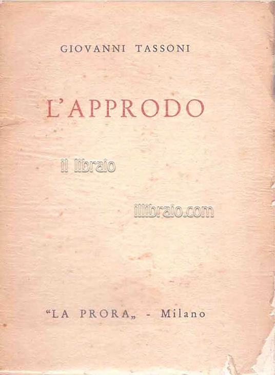 L' approdo - copertina