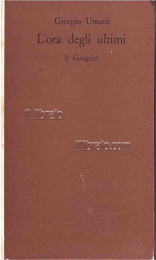 L' ora degli ultimi - copertina