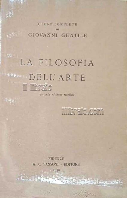 La filosofia dell'arte - copertina