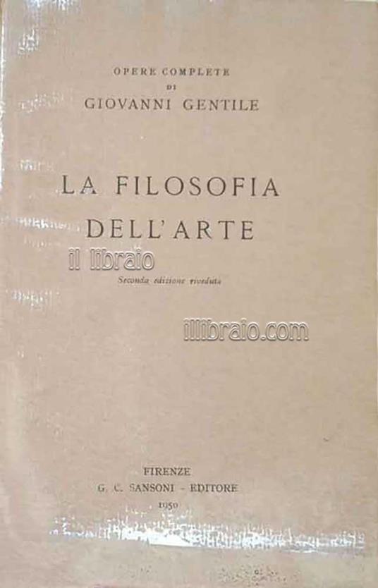 La filosofia dell'arte - copertina