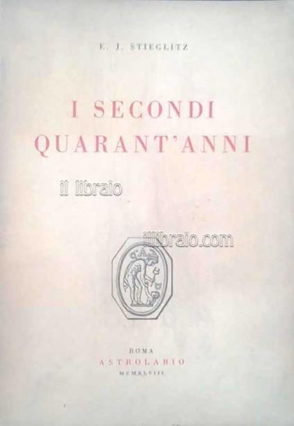 I secondi quarant'anni - copertina