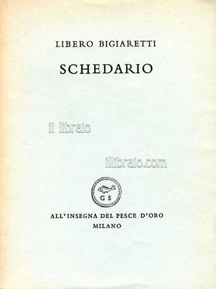 Schedario - copertina