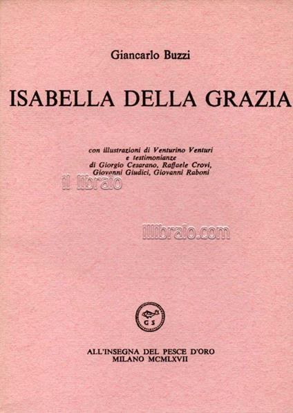 Isabella della Grazia - copertina