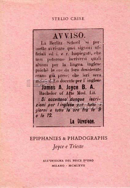Epiphanies & Phadographs. Joyce a Trieste - copertina