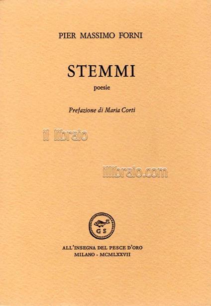 Stemmi. Poesie - copertina